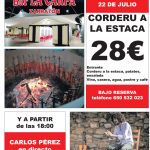 Menú Corderu a la Estaca y actuación de Carlos Pérez